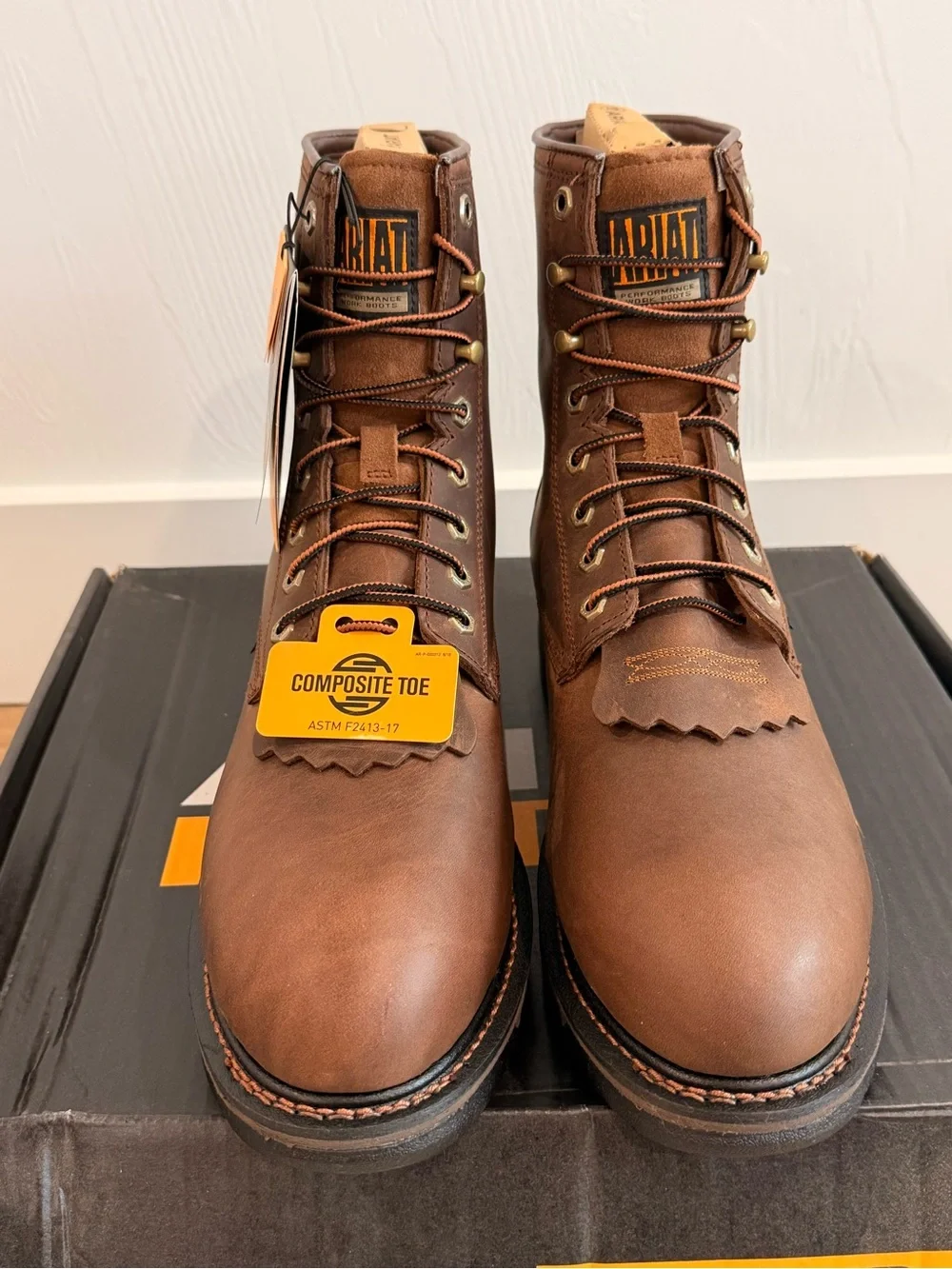 ARIAT WorkHog H2O Size 10.5 EE Brown Comp Toe 8